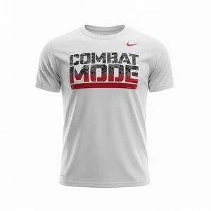 Nike White T-Shirt  Dri Fit with Combat Mode Graphic size M